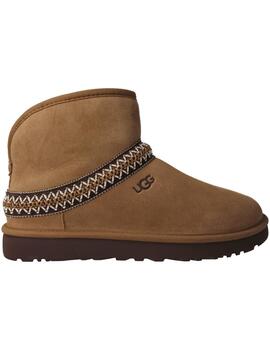 Botín mujer Ugg Classic Mini Crescent camel