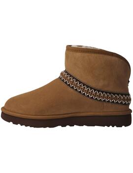 Botín mujer Ugg Classic Mini Crescent camel