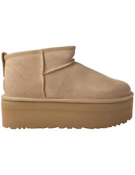 Botín mujer Ugg Classic Ultra Mini Platform beige