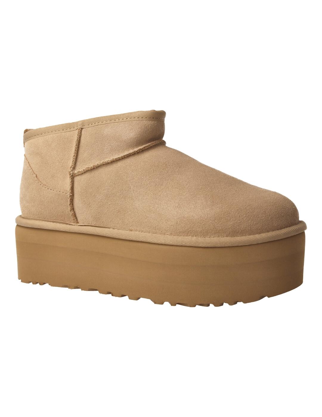 Botín mujer Ugg Classic Ultra Mini Platform beige