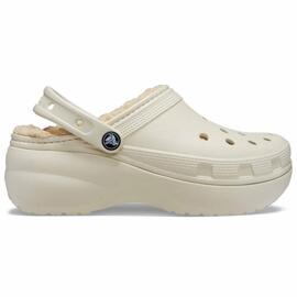 Zueco mujer Crocs Plataforma crema