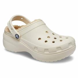 Zueco mujer Crocs Plataforma crema