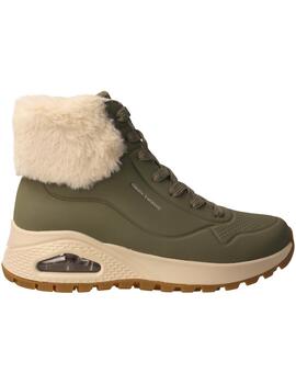 Botín mujer Skechers Uno Rugged verde