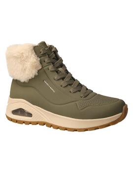 Botín mujer Skechers Uno Rugged verde