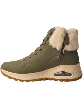 Botín mujer Skechers Uno Rugged verde