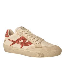 Deportivo mujer Ash Moonlight studs blanco-rojo