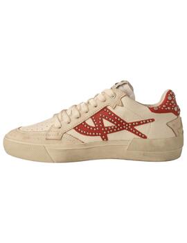 Deportivo mujer Ash Moonlight studs blanco-rojo