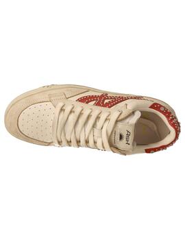 Deportivo mujer Ash Moonlight studs blanco-rojo