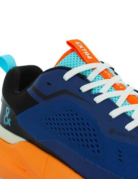 Deportivo gore-tex hombre Extr4 azul/naranja